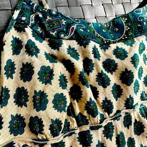 Juicy Couture maxi dress. Smocked back. Sz 10. Hits most at ankle. Block print.